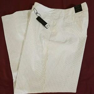 Lane Bryant Lena White Pinstripe Dress Pants 22T